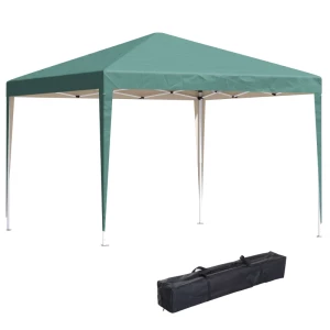  Vouwtent 2,95 X 2,95 M Pop-up Vouwtent Tuinpaviljoen Opvouwbare Partytent Tuintent UV-bescherming Staal + Oxford Groen 1