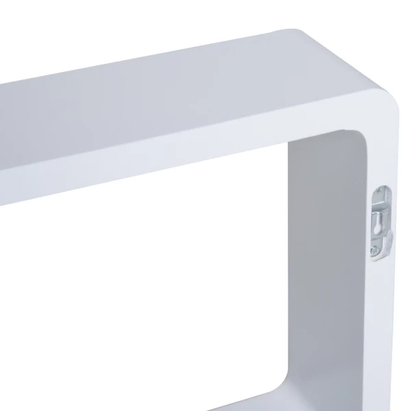 ® Wandplank Set Van 3 Cube Shelf Hangplank Cubes MDF Wit 7