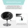  Werkkruk, Draaikruk, Bureaustoel, Verchroomd, In Hoogte Verstelbaar, PU + Staal, Zwart/wit, 59x71x78-90cm (zwart) 5