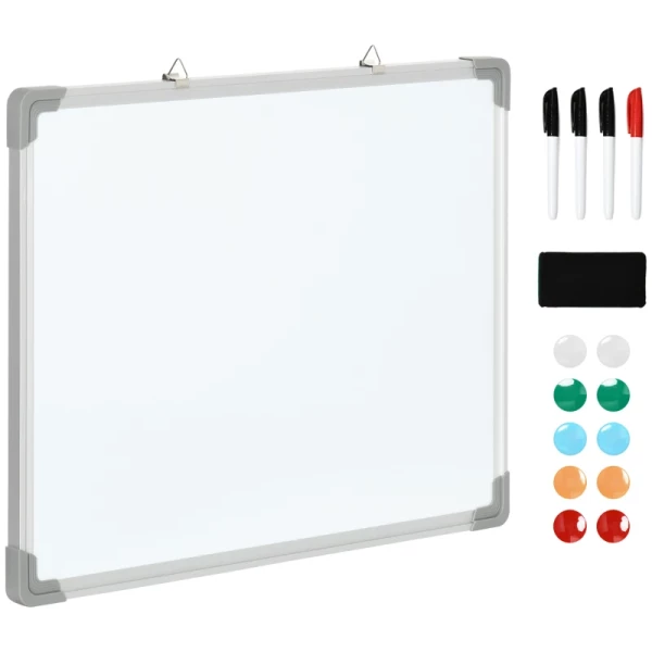  Whiteboard Magneetbord, Gemakkelijk Afveegbaar, Met 4 Stiften, 10 Magneten, 1 Gum, 60 X 1,8 X 45cm 11