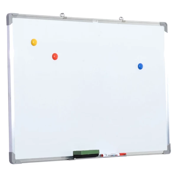 Whiteboard Magneetbord Wandbord Magnetisch Whiteboard Met Aluminium Frame Incl. Bordmarker Bordgum En Kleefmagneten 90x60cm 1