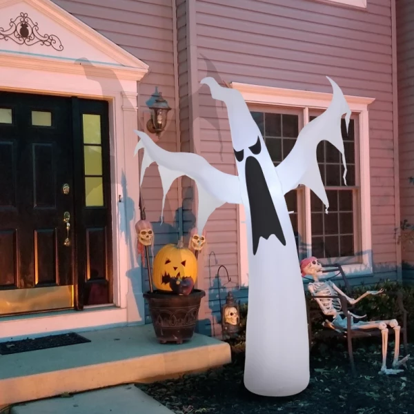  Witte Halloween Decoratie Zelfopblazende Haunted Ghost Ghost LED-verlichting 2