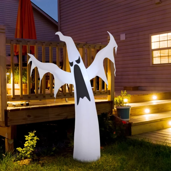  Witte Halloween Decoratie Zelfopblazende Haunted Ghost Ghost LED-verlichting 10