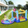  Zelfopblazend Springkasteel Incl. Blower, Patches, 1 Trampoline, 1 Zwembad, 1 Glijbaan, 360 X 175 X 180 Cm 2