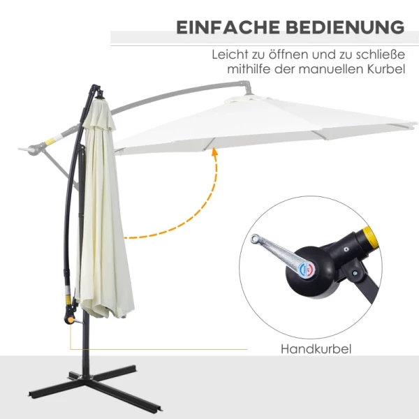  Zwenkparasol Weerbestendig 3m X 3m X 2,5m Staal Polyester 4