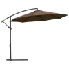  Zwenkparasol Weerbestendig 3m X 3m X 2,5m Staal Polyester Koffie 1