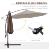  Zwenkparasol Weerbestendig 3m X 3m X 2,5m Staal Polyester Koffie 4