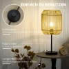 2-delige Lampenset. 1 Vloerlamp, 1 Tafellamp, 38 Cm X 38 Cm X 158 Cm, Naturel + Zwart 6