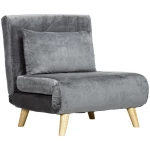 2-in-1 Fauteuil, Relaxstoel, Logeerbed, 72 Cm X 78 Cm X 79 Cm, Grijs