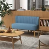 2-zitsbank In Retro-look, Zachte Vulling, Onderhoudsvriendelijke Hoes, Tot 150 Kg, 117 X 56,5 X 77 Cm, Blauw 2