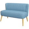 2-zitsbank In Retro-look, Zachte Vulling, Onderhoudsvriendelijke Hoes, Tot 150 Kg, 117 X 56,5 X 77 Cm, Blauw 1