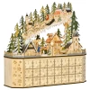 Adventskalender Kerstdecoratie Kerstdecoratie, 24 Laden, LED-verlichting, 39 Cm X 9 Cm X 42 Cm, Wit + Groen 1