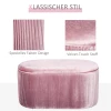 Bank Gestoffeerde Bank Met Opbergruimte Borstbank Voor Woonkamer Franse Stijl Fluweel Elegant Roze 81 X 40 X 41 Cm 4