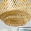 Boho Style Hanglamp, Lampenkap Van Geweven Bamboe, In Hoogte Verstelbaar, Naturel + Zwart 9