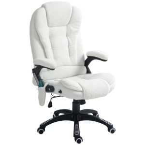 Brosessel Massagefunctie Massagebro Stoel, Massagefunctie, In Hoogte Verstelbaar, 67 X 74 X 107-116 Cm, Wit 1