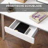 Bureau, Computertafel, Broodtafel Met Laden, Elegant Design, MDF + Staal, Wit, 120 X 60 X 76 Cm 5