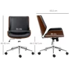 Bureaustoel Computerstoel, Schommelfunctie, In Hoogte Verstelbaar, Zwart + Zilver 3