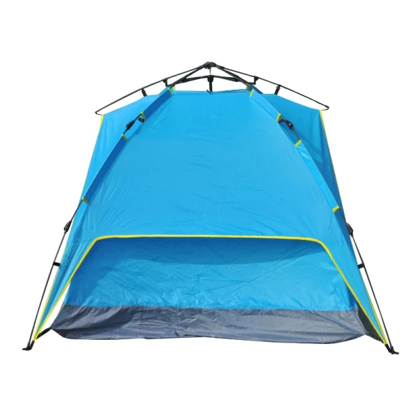 Campingtent Tweede Tent Pop-uptent Strandtent Automatisch 3-4 Personen (blauw + Geel) 5