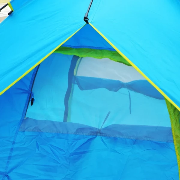 Campingtent Tweede Tent Pop-uptent Strandtent Automatisch 3-4 Personen (blauw + Geel) 6