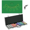 Casino-accessoires En Chips Pokerset Met Chips Pokerchip-etui, Inclusief Mat, 500 Chips, Set Voor 9-10 Spelers, Zilver 6