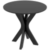 Eettafel Keukentafel Ronde Tafel, Modern Design, 78 Cm X 78 Cm X 75 Cm, Zwart 1