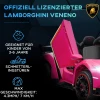 Elektrische Kinderauto, Gelicenseerd Lamborghini Veneno, 3-7 Km/u, Vleugeldeuren, Muziekspeler, Afstandsbediening, Roze 4