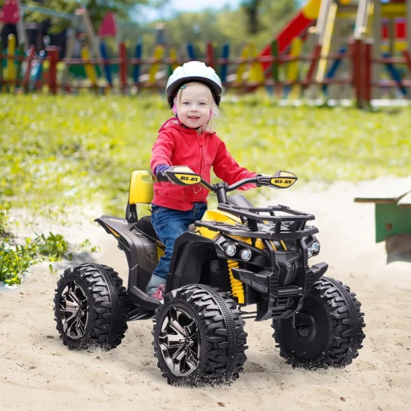 Elektrische Kinderquad, 3-8 Km/u, 45 Min. Looptijd, LED-koplamp, Muziekspeler Met USB, Voor Kinderen Van 3 Tot 5 Jaar 2