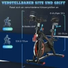 Fietstrainer, In Hoogte Verstelbare Zitting En Stuur, Digitaal Display, Gsm-houder, Zwart+rood, 47 X 120 X 117cm 7