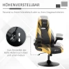 Gamingstoel Met Rallystrepen, Computerstoel, In Hoogte Verstelbaar, Met Kantelfunctie, Zwart + Geel 4