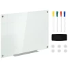 Glazen Whiteboard, Memobord, Whiteboard, 4 Pennen, 6 Magneten, 1 Spons, 1 Plank, Wit 6