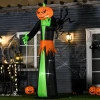 Halloween-spook Met LED-verlichting, Zelfopblazend, Inclusief Ventilator, 100 Cm X 96 Cm X 270 Cm, Groen + Geel + Zwart 2