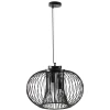 Hanglamp Hanglamp Plafondlamp Industriële Stijl Bol Pendel Plafondspot E27 Verstelbare Lengte Metaal Zwart 50 X 150 Cm 11