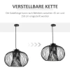 Hanglamp Hanglamp Plafondlamp Industriële Stijl Bol Pendel Plafondspot E27 Verstelbare Lengte Metaal Zwart 50 X 150 Cm 4