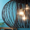 Hanglamp Hanglamp Plafondlamp Industriële Stijl Bol Pendel Plafondspot E27 Verstelbare Lengte Metaal Zwart 50 X 150 Cm 7