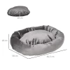 Hondenmand Hondenmat Hondenkussen Hondenmatras Hondensofa Dierenmand Huisdierbed Rond Afneembaar Wasbaar Voor Honden Katten Fluweelachtig Polyester Donkergrijs 81,5 X 58 X 18 Cm 3