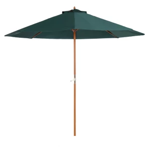 Houten Parasol, Tuinparasol, Balkonparasol, 2,5 M, Donkergroen 1