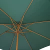 Houten Parasol, Tuinparasol, Balkonparasol, 2,5 M, Donkergroen 5