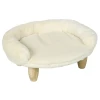 Huisdierbed Voor Katten En Honden Tot 5 Kg/30 Cm, Wasbare Pluche Hoes, Crèmewit, 47 X 40 X 20 Cm 10