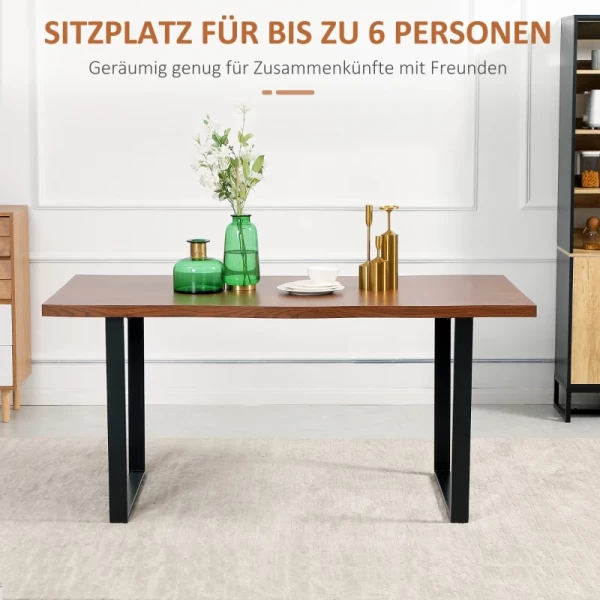 Industrieel Design Eettafel Keukentafel Grote Tafel 160cm X 85cm X 75cm Bruin + Zwart 5