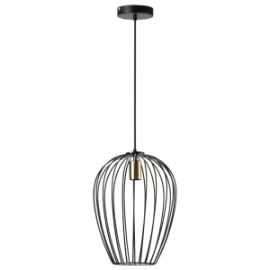 Industrieel Design Hanglamp, In Hoogte Verstelbaar, Inclusief Montagemateriaal, 26 Cm X 26 Cm X 130 Cm, Zwart + Goud 1