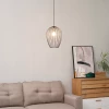 Industrieel Design Hanglamp, In Hoogte Verstelbaar, Inclusief Montagemateriaal, 26 Cm X 26 Cm X 130 Cm, Zwart + Goud 9