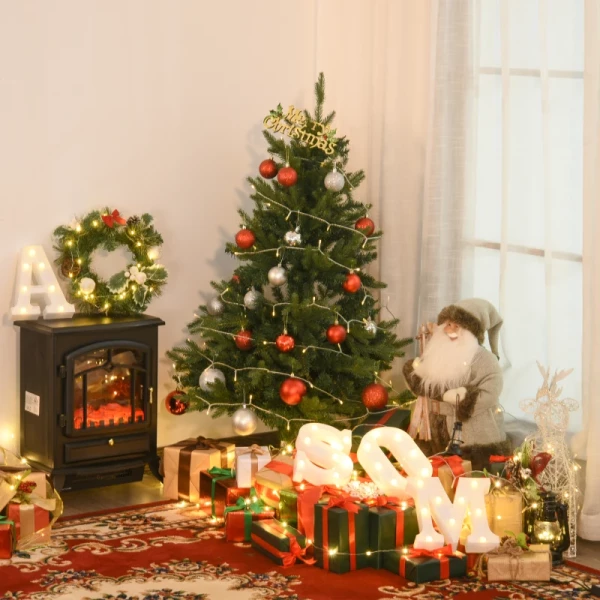 Kerstboom 1,2 M Kunstspar 657 Takken Metalen Voet PVC Groen 85 X 120H Cm 2