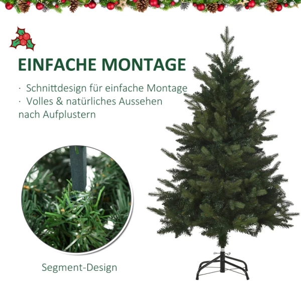 Kerstboom 1,2 M Kunstspar 657 Takken Metalen Voet PVC Groen 85 X 120H Cm 5