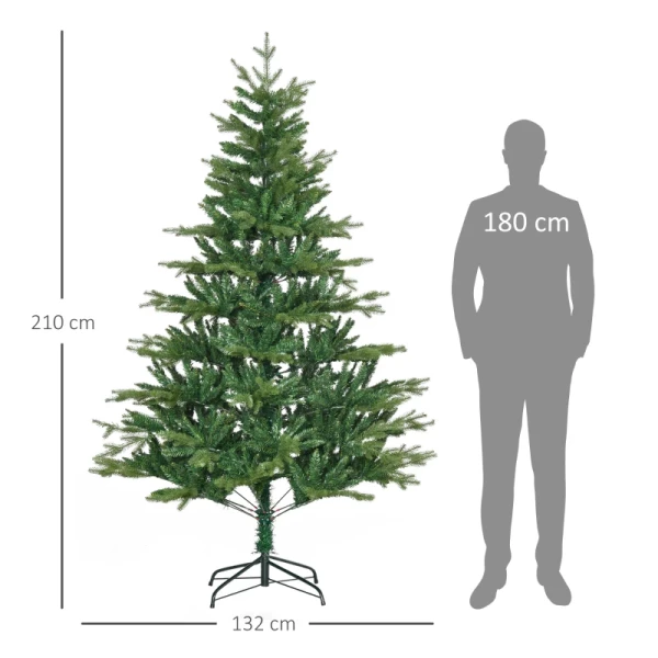 Kerstboom Kerstboom, Inclusief Standaard, Realistische Uitstraling, Weelderige Takken, Groen 1,30 X 2 M, Groen 3
