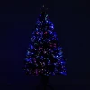 Kerstboom Kunstspar, 1,2 M, Inclusief Standaard, Kleurrijke LED's, Groen 5