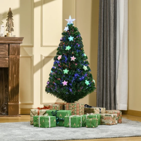 Kerstboom Kunstspar, LED-verlichting, Inclusief Kerstversiering, 45 X 45 X 120 Cm, Groen + Veelkleurig 2