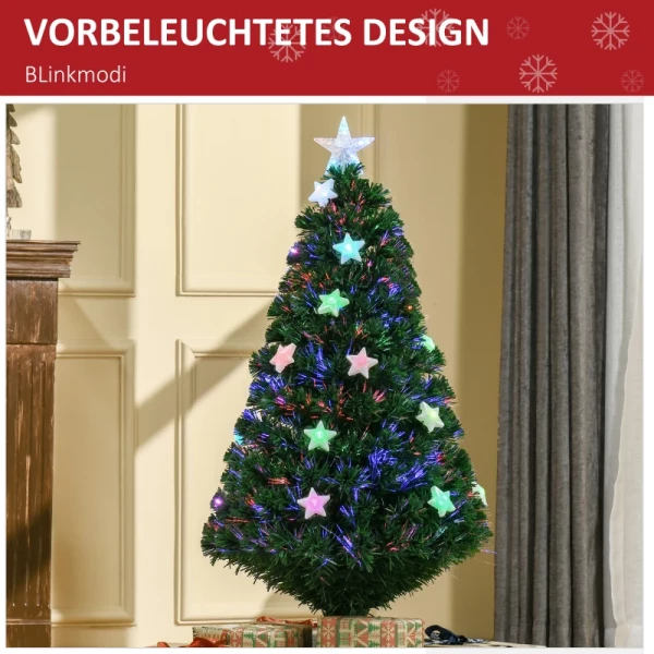 Kerstboom Kunstspar, LED-verlichting, Inclusief Kerstversiering, 45 X 45 X 120 Cm, Groen + Veelkleurig 5