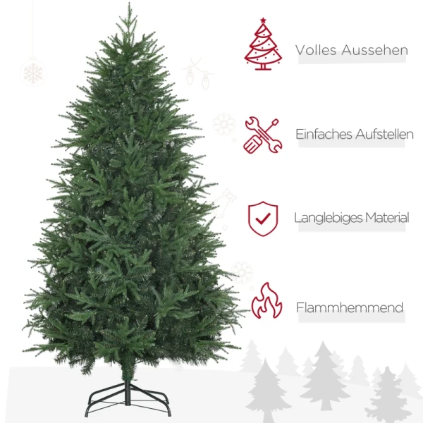 Kerstboom, Kunstspar, Realistische Uitstraling, Snelle Montage, Kunststof, Groen, 120 X 120 X 180cm 4