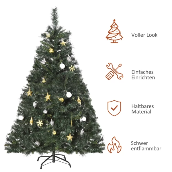 Kerstboom Met Decoratie 120 LED's 511 Tips 95 X 150H Cm 7