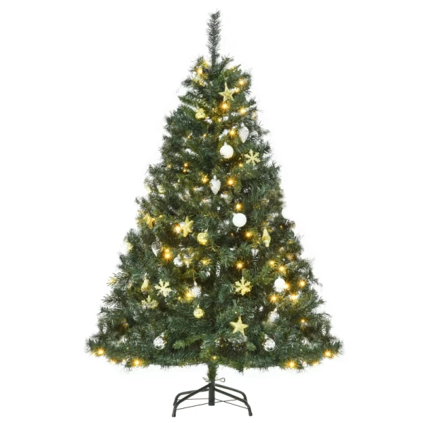 Kerstboom Met Decoratie 120 LED's 511 Tips 95 X 150H Cm 1